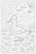 ￼￼Crested Duck - Digital Coloring Page