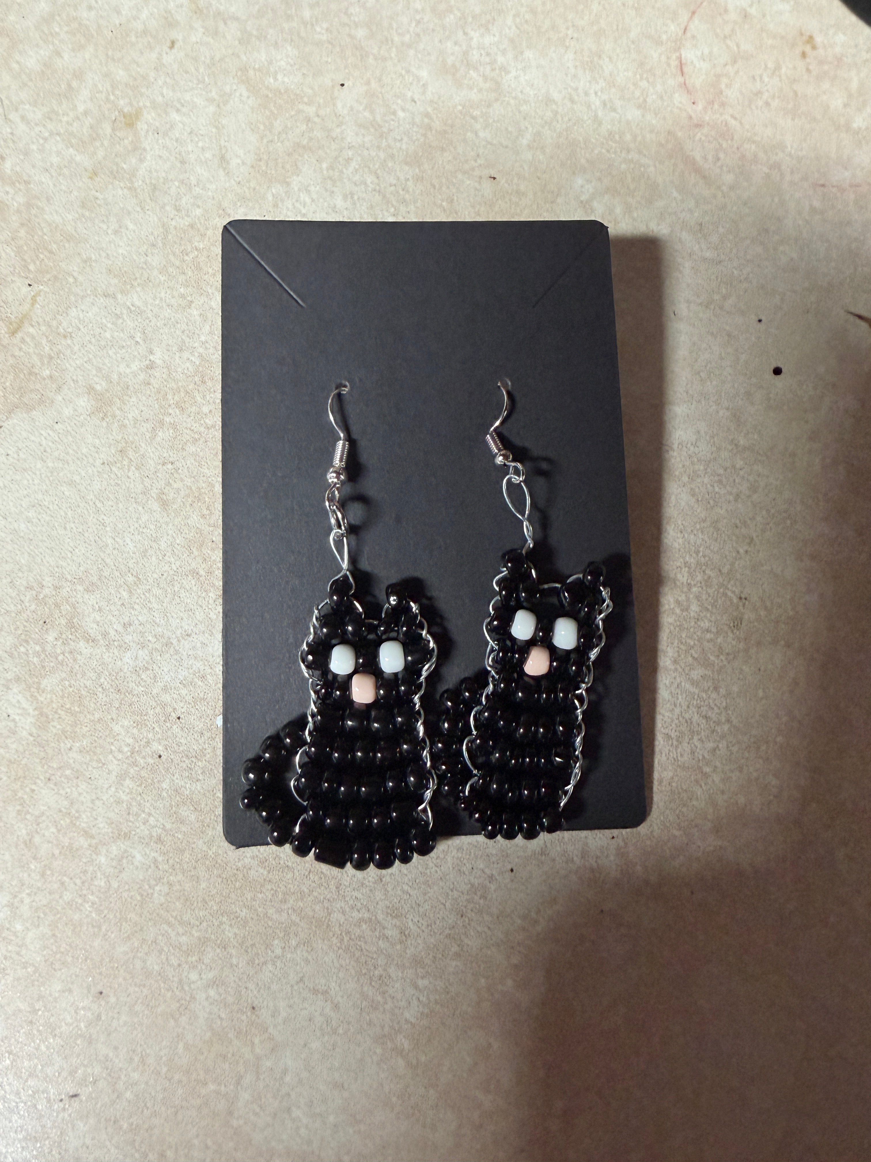 Black cat earrings