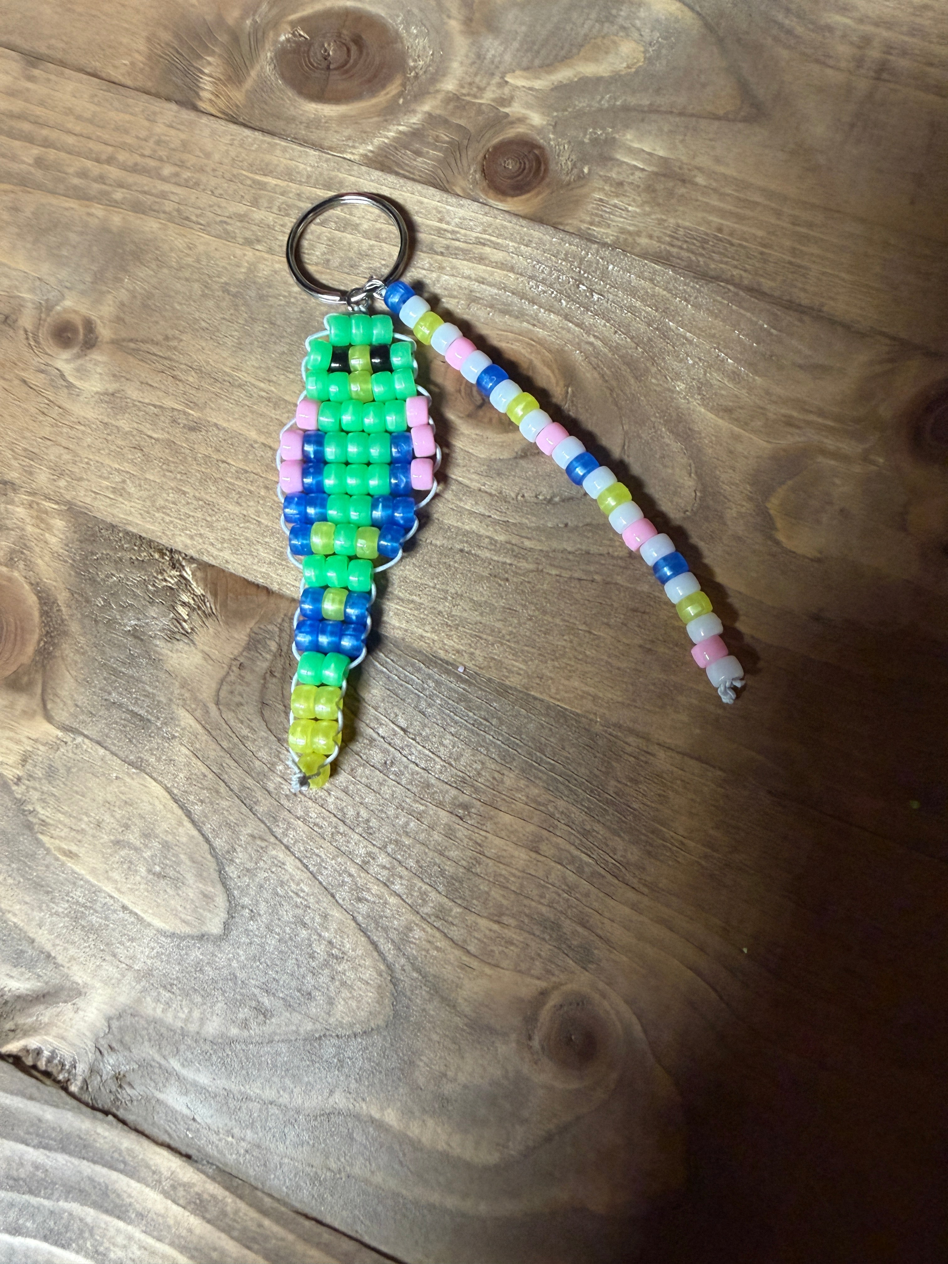 Pearl Parrot Keychain