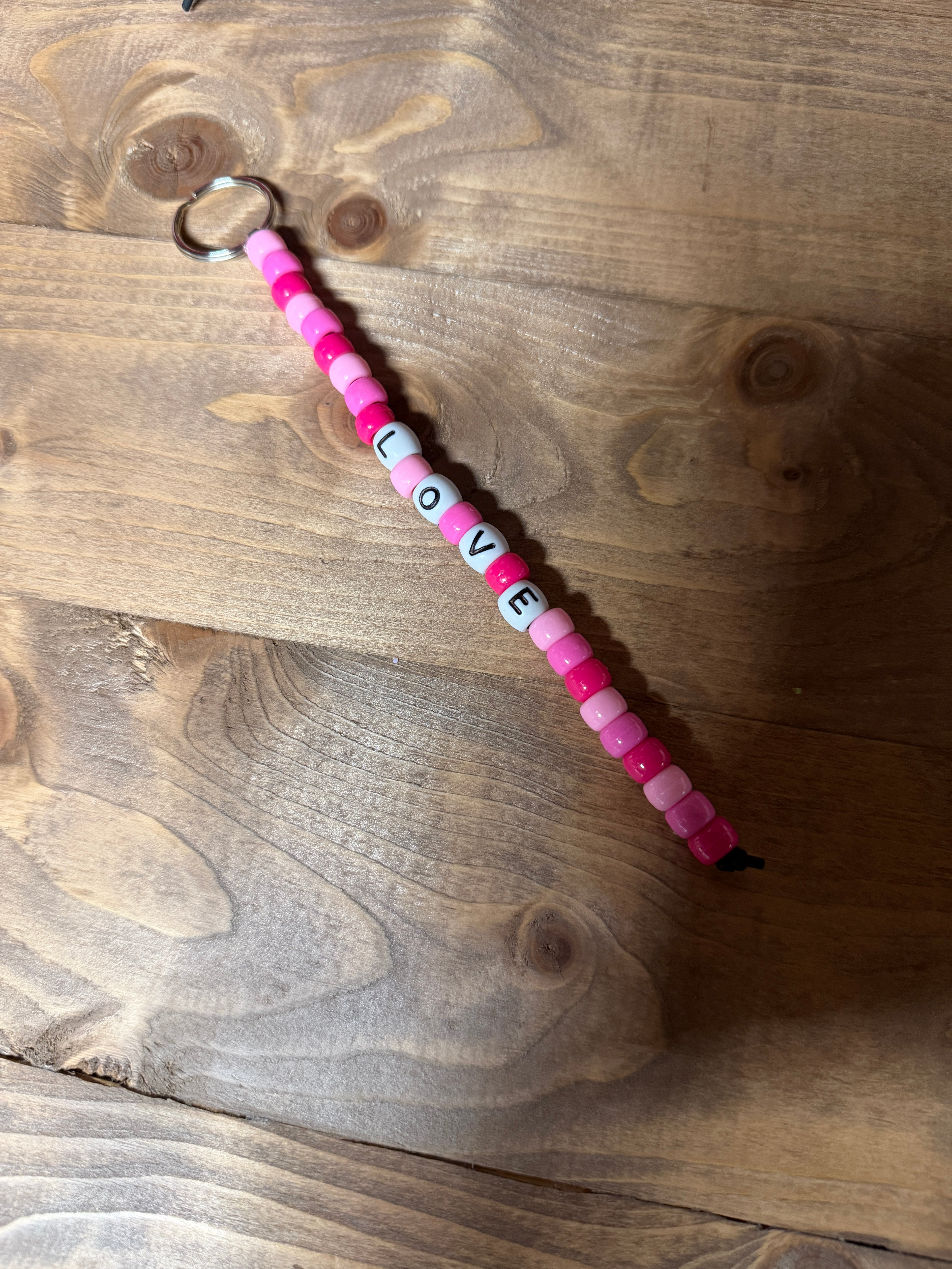 Pink LOVE Keychain
