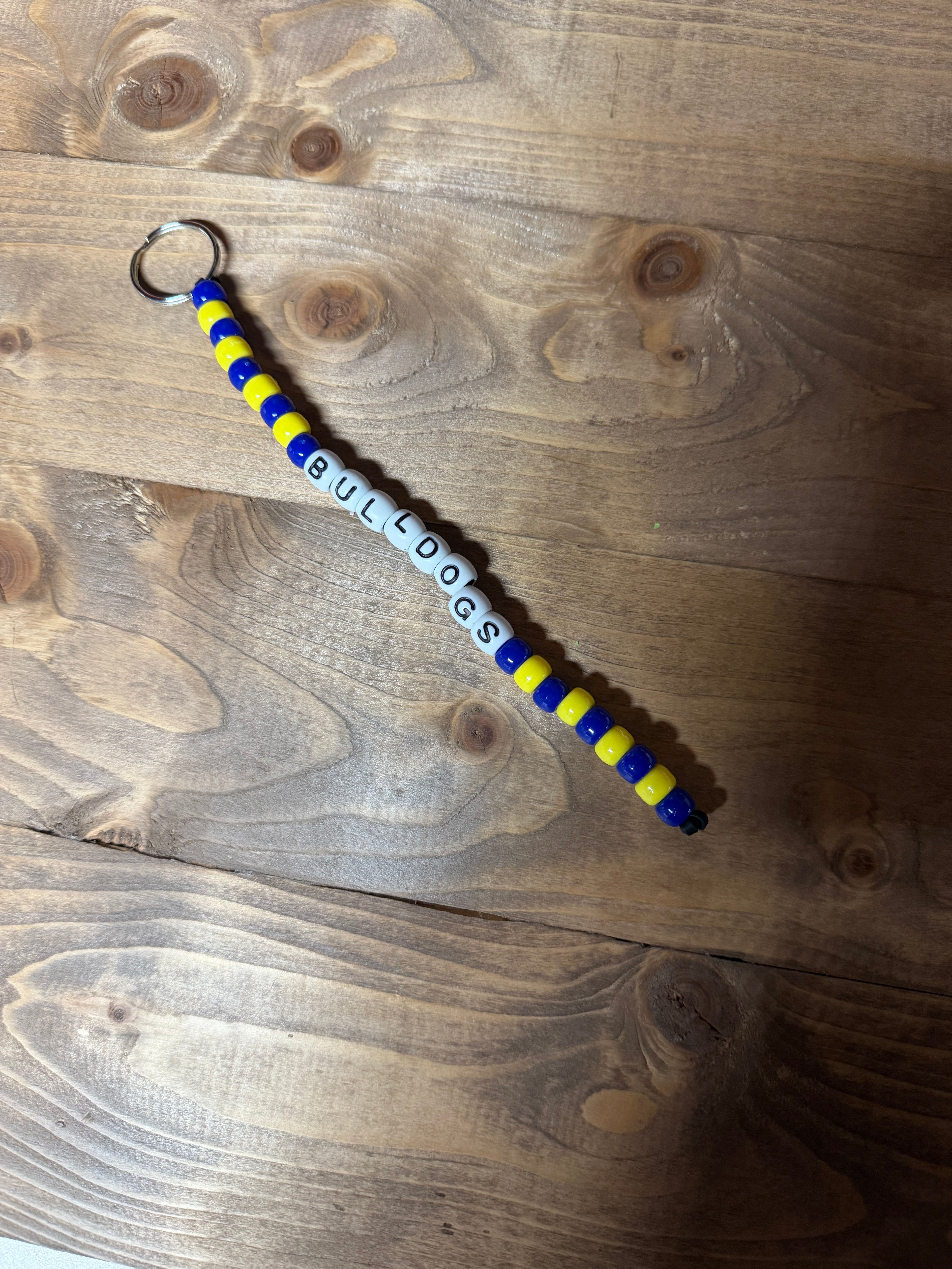 Blue & Yellow Bulldogs Keychain