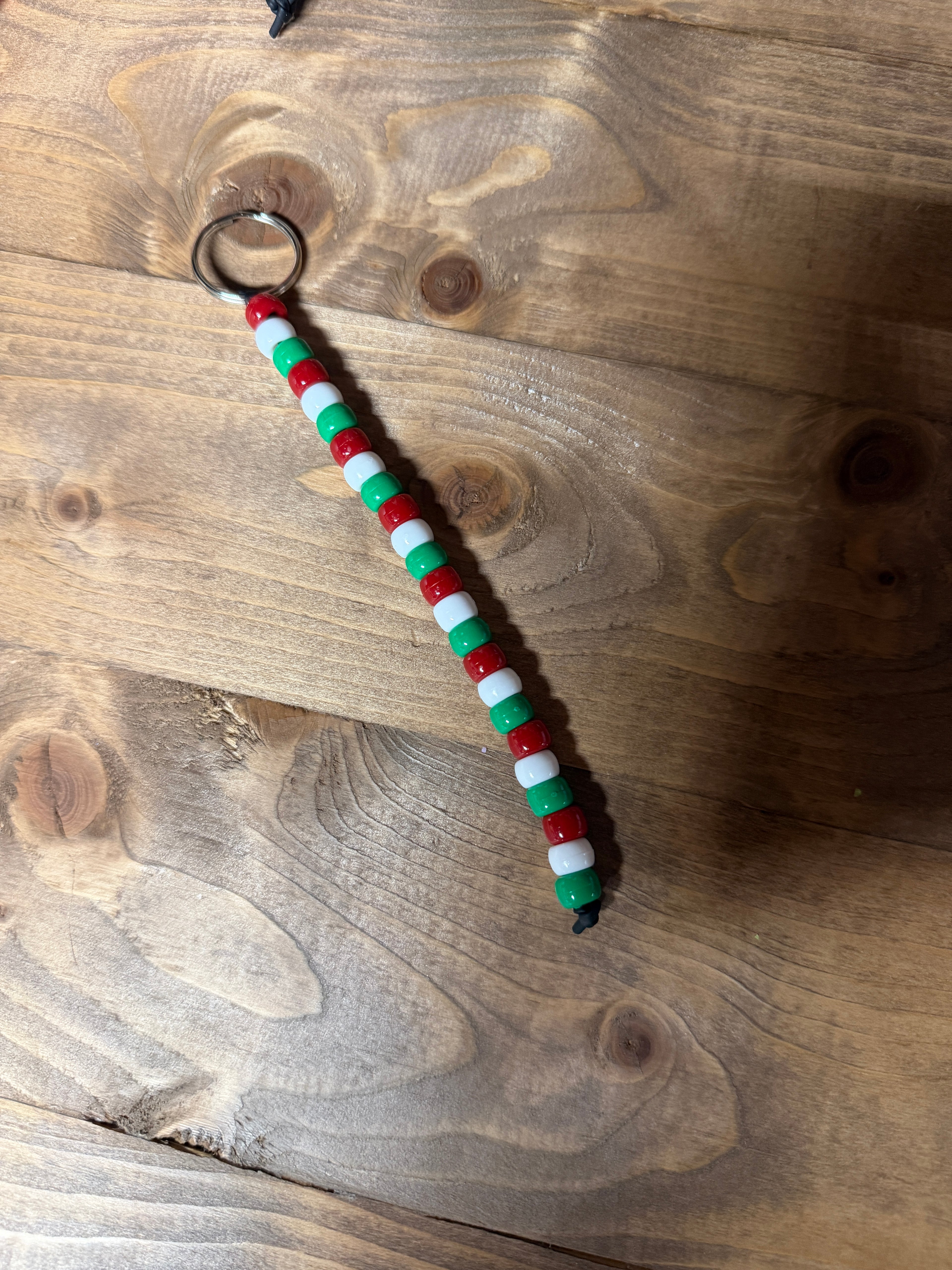 Red, White, & Green Keychain