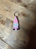 Small Light Pink Gnome Keychain