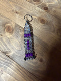 Clear & Purple Crayon Keychain