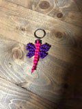 Small Pink & Purple Dragonfly Keychain