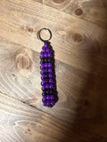 Dark Purple & Black Crayon Keychain